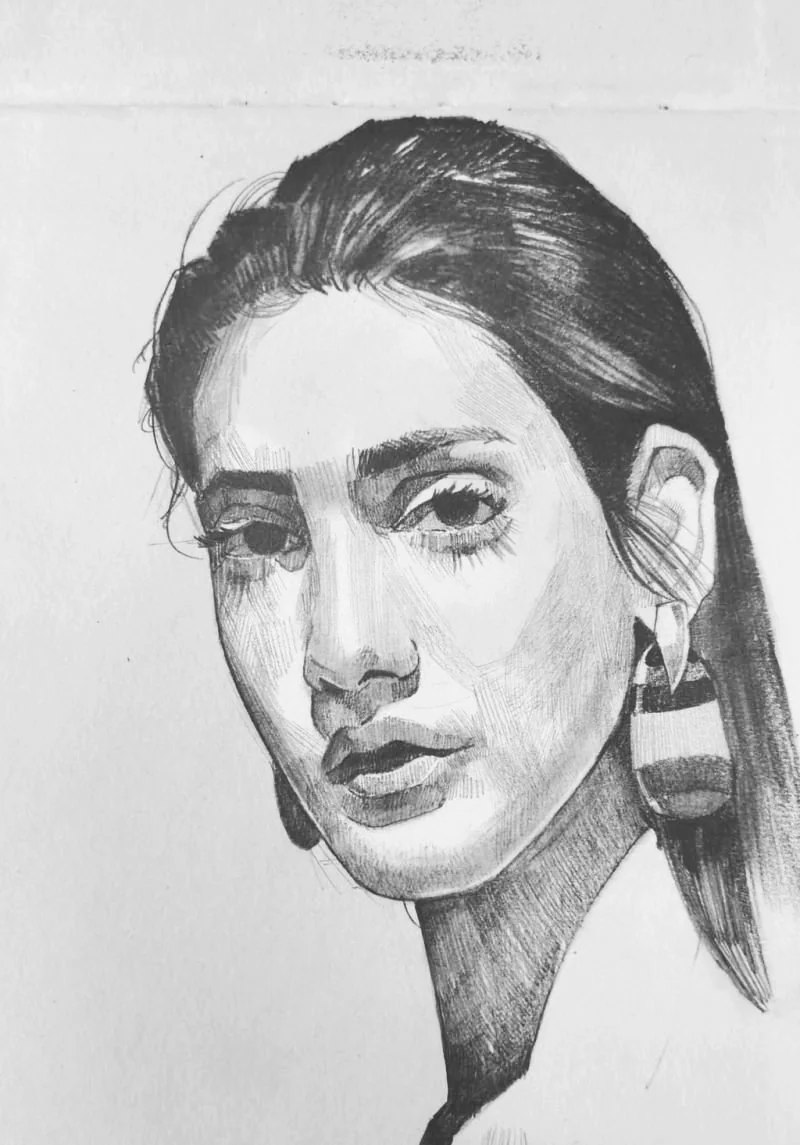 pencil portrait by ragsstudio