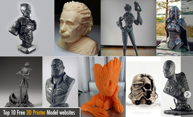 Top 10 Free 3D Printer Model websites - Download free printable models