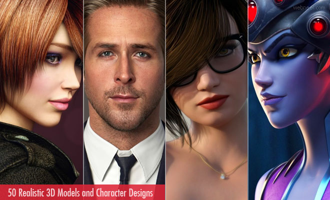 50 Realistic 3D Models and Character Designs for your inspiration