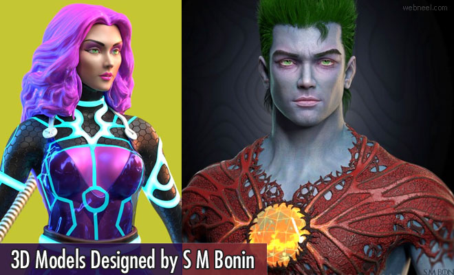 Extraordinary 3D Models created by Bangladesh Artist S M Bonin
