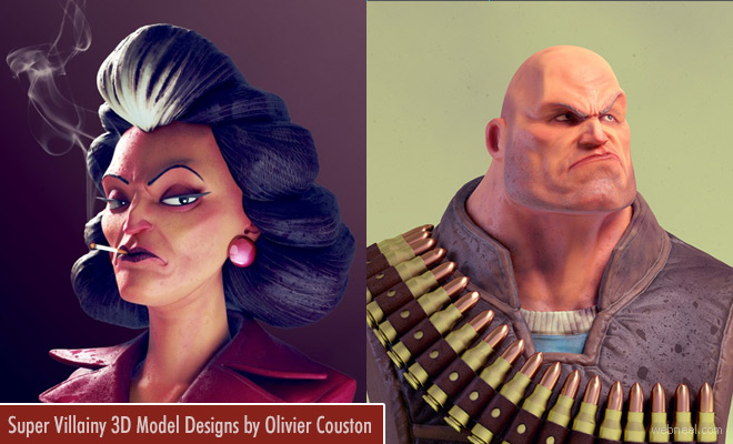Super Villainy 3D Models and creative Character Designs by Olivier Couston
