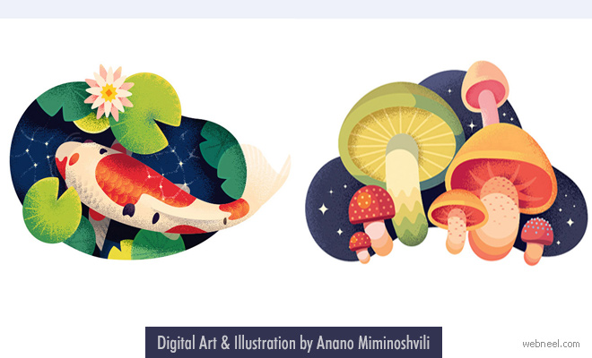 Simple yet Brilliant works of Illustration and Digital Art by Anano Miminoshvili