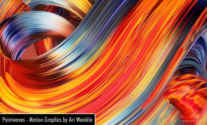 Paintwaves - Abstract and Colorful Motion Graphics Digital Painting by Ari Weinkle