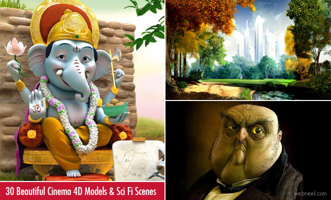 30 Beautiful Cinema 4D Models, Renders, Architecture, and Sci-Fi Scenes