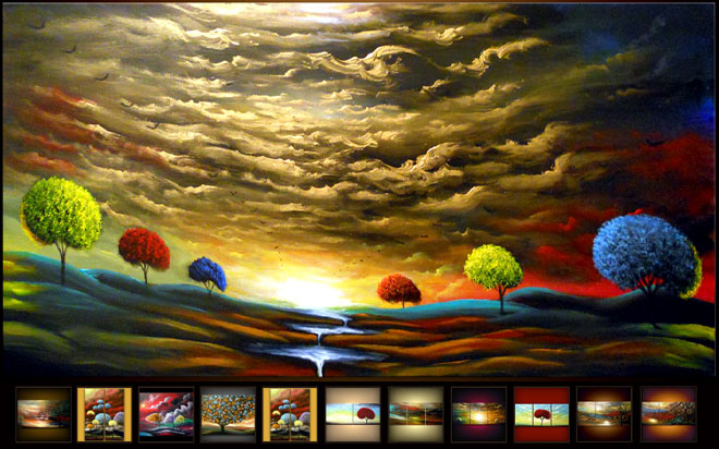 25 Colorful Landscape Paintings by Artist Matthew Hamblen