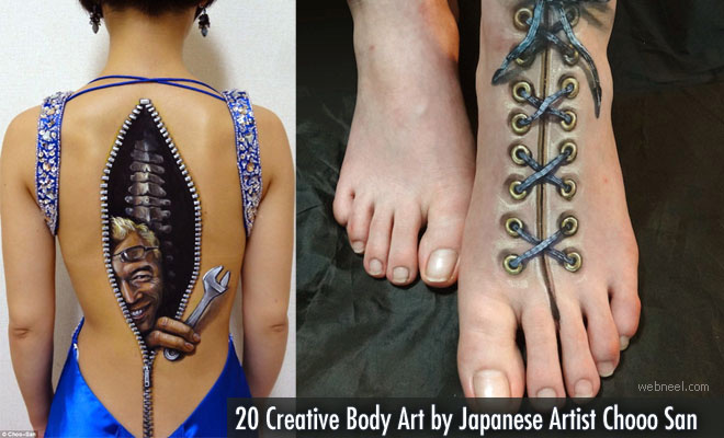 20 Creative Body Art by Japanese Artist Chooo San - Illusion and Incredible