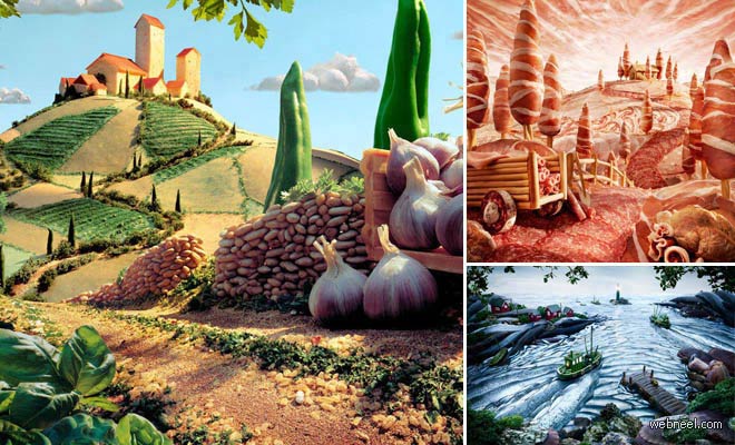 20 Mind-Blowing Foodscapes and Advertising Photo Manipulations by Carl Warner