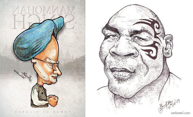 20 Beautiful Caricatures by Tamil Nadu Artist Bharat KV