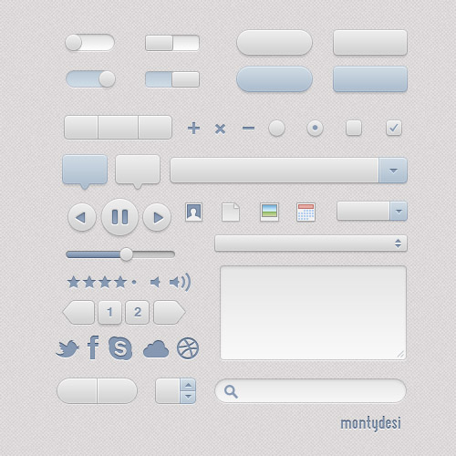 UI Kit PSD by montydesi