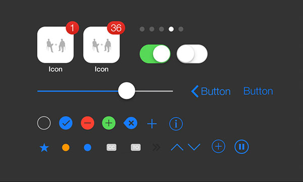 ios 7 UI Kit - Free Psd File