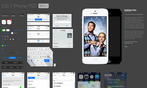 ios 7 UI Kit - Free Psd File