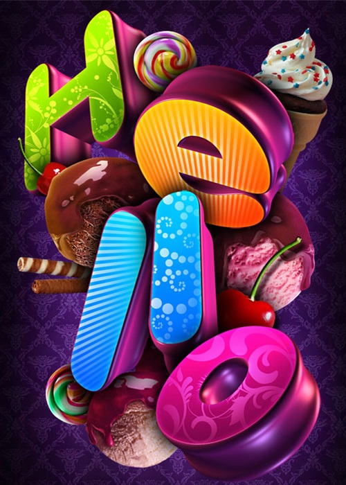 Creative 3D Typography
