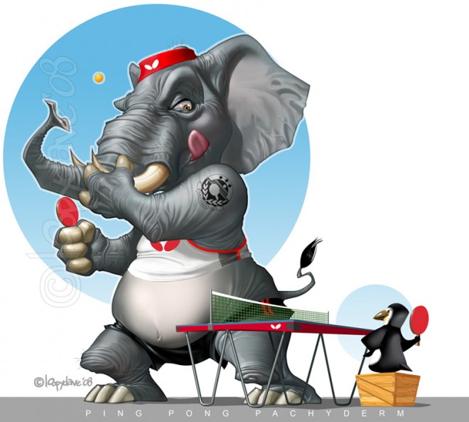 ping pong pachyderm by Loopydave